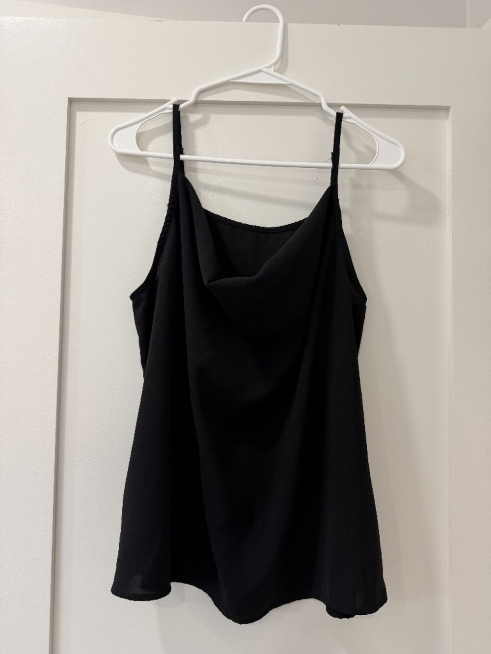 Black draped neck top - never worn!